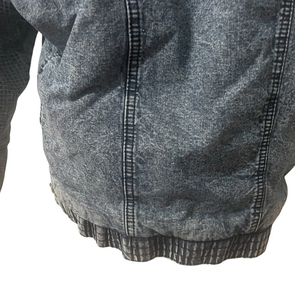 Vintage Ruth Douglas Sherpa Lined Denim Jacket Women Size Small Light Wash